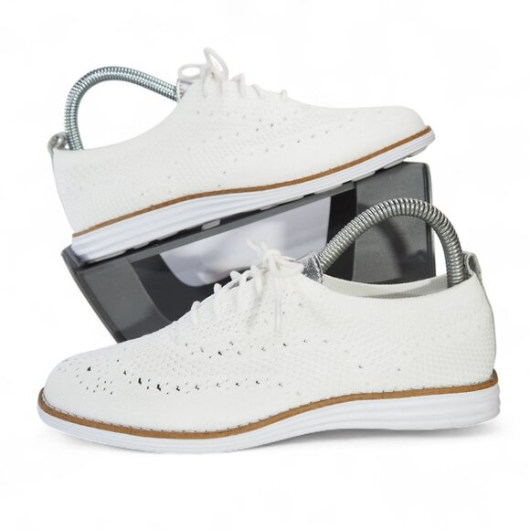 Cole Haan Originalgrand Wingtip Oxfords Women's 6M White Stitchlite W11514 - Picture 1 of 11